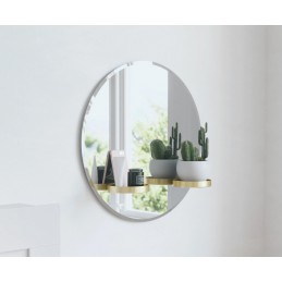 UMBRA lustro ścienne PERCH 60 cm mosiężne