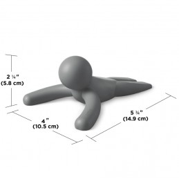 UMBRA stoper pod drzwi BUDDY 2 szt szary